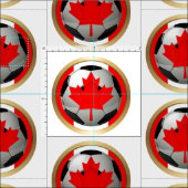 カナダ国旗カナダのサッカーボール ファブリック (タイル)