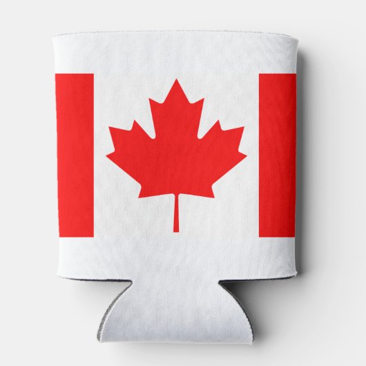 カナダ国旗カナダカラーズレッドホワイトクーラーボックス 缶クーラー (裏面)