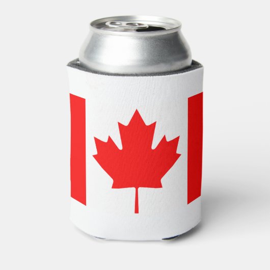 カナダ国旗カナダカラーズレッドホワイトクーラーボックス 缶クーラー (缶裏面)