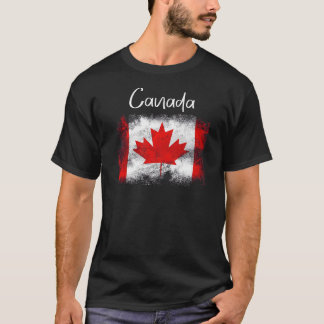 カナダ国旗カナダ女性向け地図カナダ Tシャツ