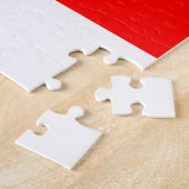 カナダ国旗カナダ色赤モミジ葉 ジグソーパズル (側面)