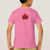 カナダ国旗キッズシャツカナダキッズスーベリートップ Tシャツ (裏面)