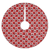 カナダ国旗クリスマスツリースカートカナダおみやげ ブラッシュドポリエステルツリースカート (正面)