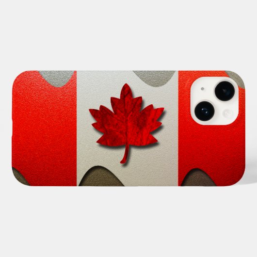 カナダ国旗クローム シャーリー・テイラー Case-Mate iPhoneケース (裏面 (横))