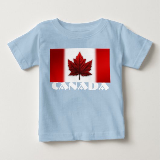 カナダ国旗ベビーシャツカナダベビーお土産 ベビーTシャツ (正面)