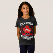 カナダ国旗メイプルリーフUSAアメリカ Tシャツ (正面フル)