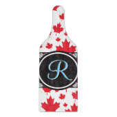 カナダ国旗ユニーク抽象芸術予算モノグラム カッティングボード (正面)