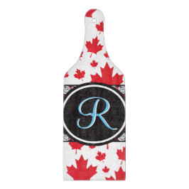 カナダ国旗ユニーク抽象芸術予算モノグラム カッティングボード