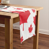 カナダ国旗ユニーク抽象芸術予算モノグラム ショートテーブルランナー (インサイチュ)