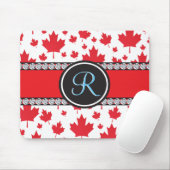 カナダ国旗ユニーク抽象芸術予算モノグラム マウスパッド (マウス)