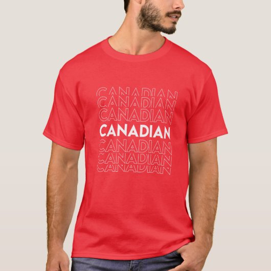 カナダ国旗リーフカナダ私はカナダ人 Tシャツ (正面)