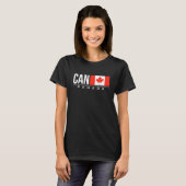 カナダ国旗国際的国コードのスポーツ Tシャツ (正面フル)