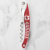 カナダ国旗型コルクスクリューボトルオープナー カスタム ソムリエナイフ (正面)