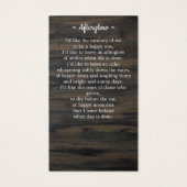 カナダ国旗悔やみや弔慰メモリアル葬儀祈りの言葉カード (裏面)