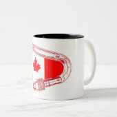カナダ国旗登山カラビナーマグ ツートーンマグカップ (正面右)