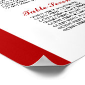 カナダ国旗結婚の座席表 ポスター (角)