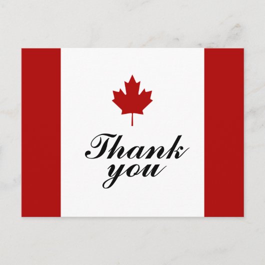 カナダ国旗結婚の感謝 案内ポストカード (正面)