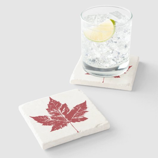 カナダ国旗記念コースターカナダギフト ストーンコースター (横)