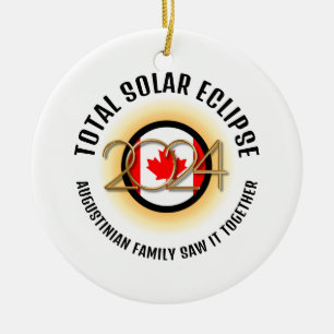 カナダ国旗2024 TOTAL 太陽の ECLIPSE Souvenir セラミックオーナメント