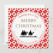 カナダ国旗3賢人カナダのクリスマス シーズンカード (正面/裏面)