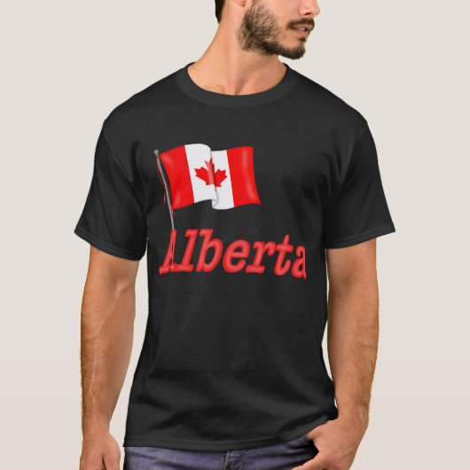カナダ国旗 – アルバータ Tシャツ (正面)