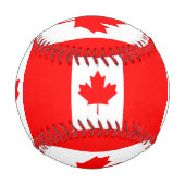 カナダ国旗&カナダのスポーツ/野球ボール 野球ボール (裏面)