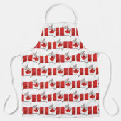 カナダ国旗 |カナダの地図 |愛国的スタイリッシュな エプロン (正面)