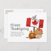 カナダ国旗 |カナダの感謝祭 ポストカード (正面/裏面)