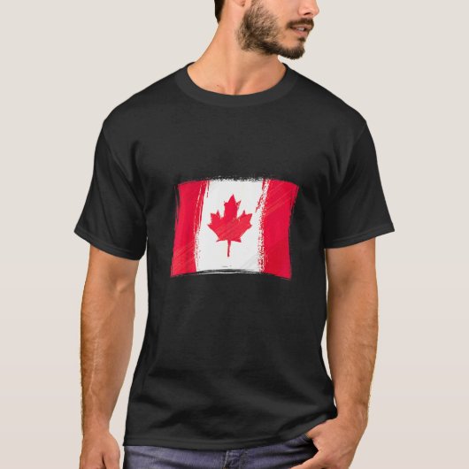 カナダ国旗 カナダの旗 カナダ Tシャツ (正面)