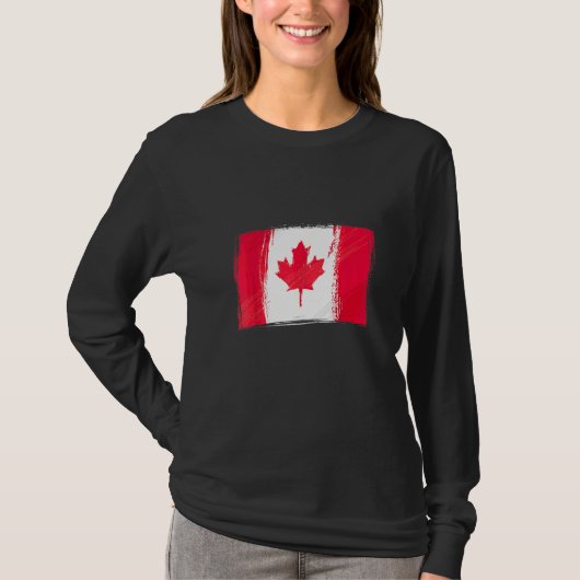 カナダ国旗 カナダの旗 カナダ Tシャツ (正面)