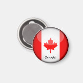 カナダ国旗&カナダ – 旅行/スポーツファン マグネット (正面/裏面)