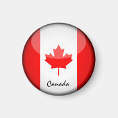 カナダ国旗&カナダ – 旅行/スポーツファン マグネット (正面)