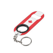 カナダ国旗 キーホルダー栓抜き (裏面アングル)