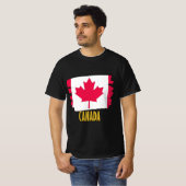 カナダ国旗 – クラシックメイプルリーフデザイン Tシャツ (正面フル)