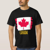カナダ国旗 – クラシックメイプルリーフデザイン Tシャツ (正面)
