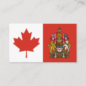 カナダ国旗&コート・オブ・アームズ、カナダ国旗 名刺 (正面)