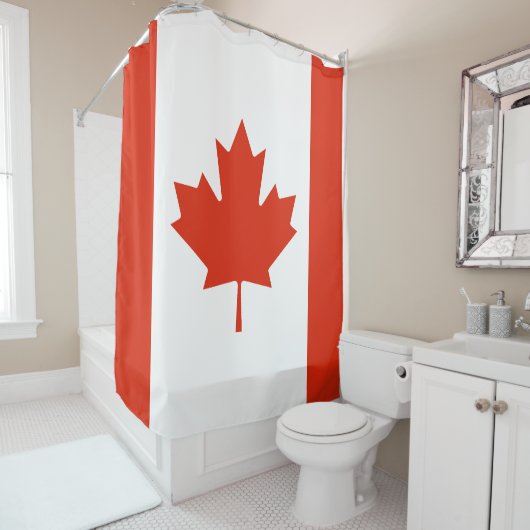 カナダ国旗 シャワーカーテン (インサイチュ)