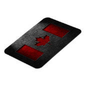 カナダ国旗 ストーン テクスチャ マグネット (左側)