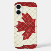 カナダ国旗。チェーンリンクフェンス。素朴.カッコいい. Case-Mate iPhoneケース (裏面)
