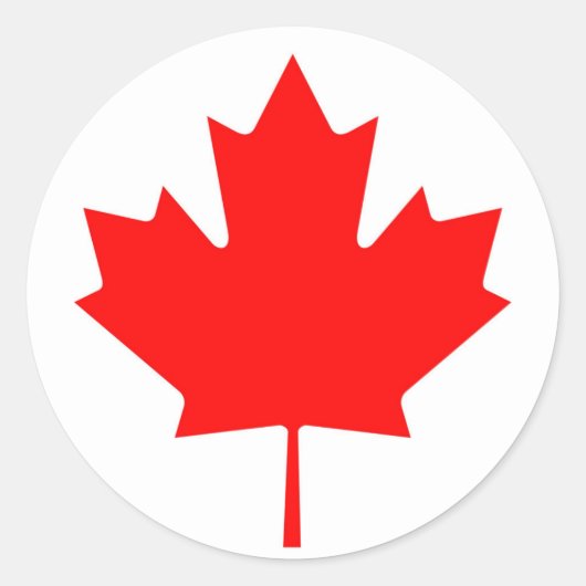 カナダ国旗 – ドレープ・ドゥ・カナダ ラウンドシール (正面)