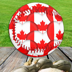 カナダ国旗、ハート- Baseballs, Love Canada 野球ボール
