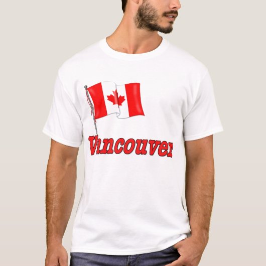 カナダ国旗 – バンクーバー Tシャツ (正面)