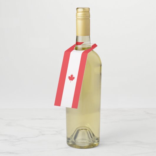 カナダ国旗 ボトルネックタグ (アングル)