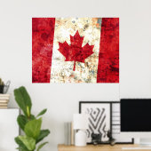 カナダ国旗 ポスター (ホームオフィス)