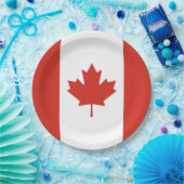 カナダ国旗(メープルリーフ)(カナダ) ペーパープレート (パーティー)