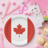 カナダ国旗(メープルリーフ)(カナダ) ペーパープレート (パーティー)
