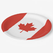 カナダ国旗(メープルリーフ)(カナダ) ペーパープレート (アングル)