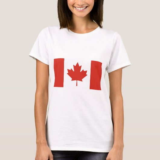 カナダ国旗（メープルリーフ）（カナダ） Tシャツ (正面)