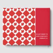 カナダ国旗 |メープルリーフ |パーソナライズされた | |カナダ ゲストブック (裏面)