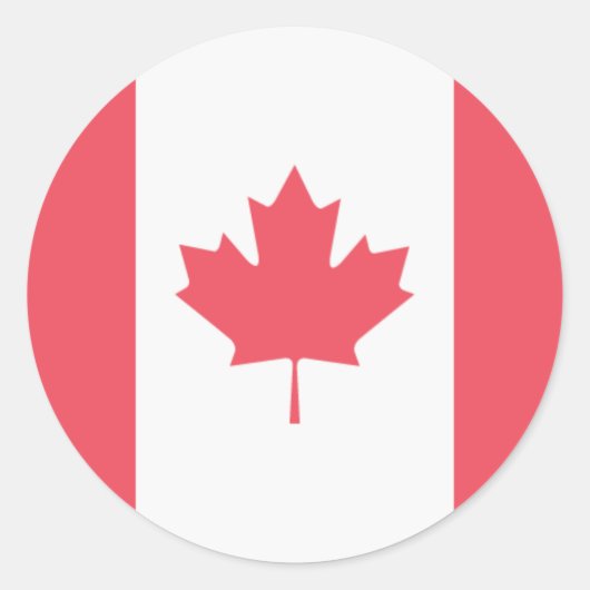 カナダ国旗 ラウンドシール (正面)